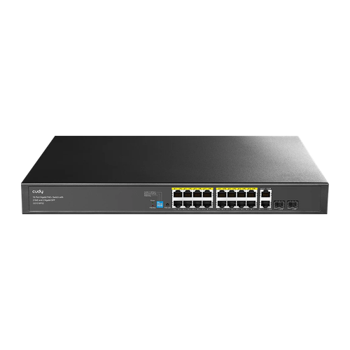 16-Port Gigabit PoE+ Switch with 2 GbE and 2 Gigabit SFP
