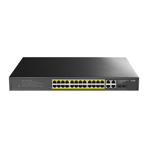 24-Port Gigabit Cloud Easy-Managed PoE+ Switch with 2 GbE and 2 Combo Ports