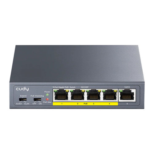 5-Port Gigabit PoE+ Switch with 1 SFP