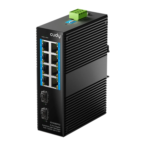 8-Port Gigabit Industrial Easy-Managed PoE+ Switch with 2 SFP